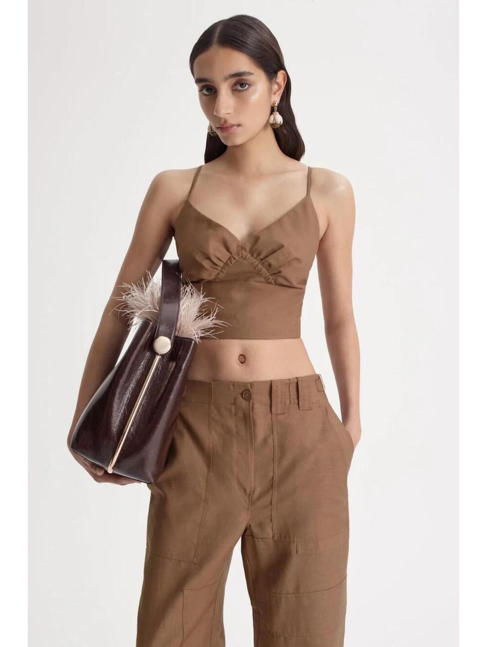 NWT scanlan Theodore linen set cargo camisole